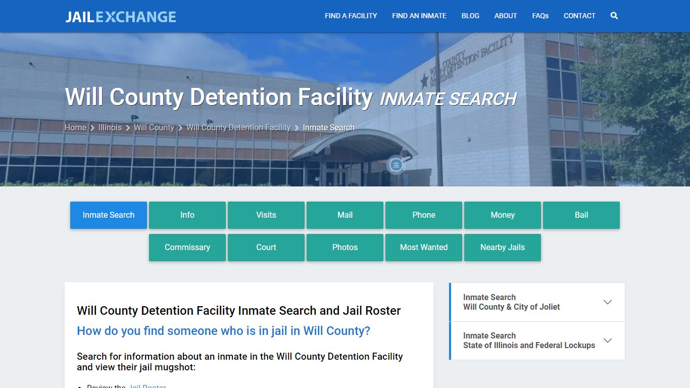 Inmate Search: Roster & Mugshots - Will County Detention Facility, IL